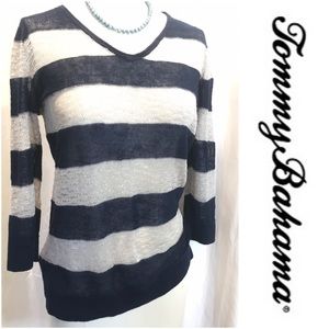 Sheer knit Tommy Bahama top.